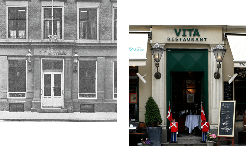 Restaurant Vita i København set udefra